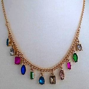🧚‍♀️🦄NWOT Multicolored Gemstone Statement Necklace💙💖
